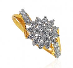 18KT Gold Diamond Ring for Ladies  ( Diamond Rings )