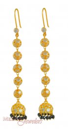 22Kt Long Hook Earrings ( Long Earrings )