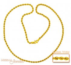 22 Kt Gold Rope Chain ( Plain Gold Chains )