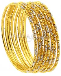 22 Kt Gold Two Tone Bangles