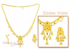 Gold  Necklace and Earrings Set ( 22 Kt Gold Sets )