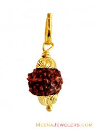 22K Fancy Gold Rudraksh Pendant  ( Om Pendants )