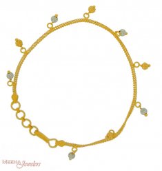22kt ladies Bracelet with 2 tone balls