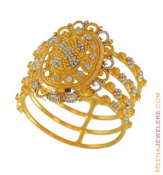 Two Tone Ring (22k gold) ( Ladies Gold Ring )