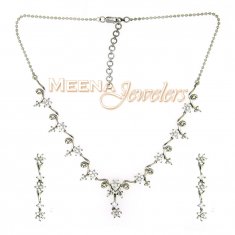 18Kt White Gold Necklace Set