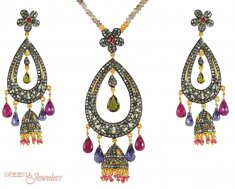 Victorian Dimaond Pendant Set ( Diamond Victorian Jewelry )