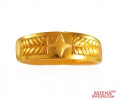 22k Gold Mens Thin Ring