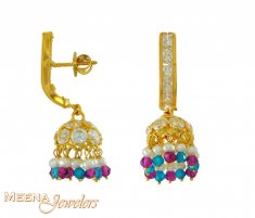 22Kt Gold Fancy Earrings ( 22Kt Gold Fancy Earrings )