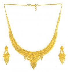 Yellow Gold Three Piece Necklace Set