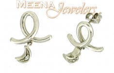 18Kt White Gold Earring ( White Gold Earring )