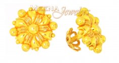 22Karat Gold Earrings with Filigree 