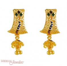 22Kt Gold Earrings ( 22Kt Gold Fancy Earrings )