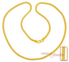 22Kt Gold Box Chain (20 Inch) ( Men`s Gold Chains )