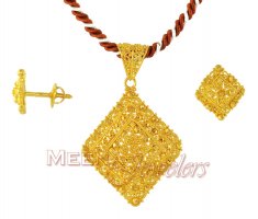 Filigree Pendant Set (22K Gold)