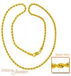 22 Kt Gold Rope Chain