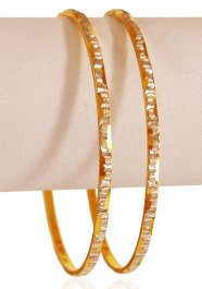 22Kt Gold Two Tone Bangles (2 PC) ( Two Tone Bangles )