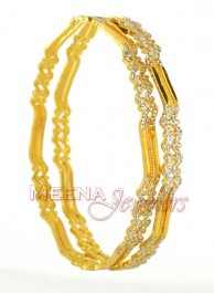 22Kt Gold Two Tone Bangles  ( Two Tone Bangles )