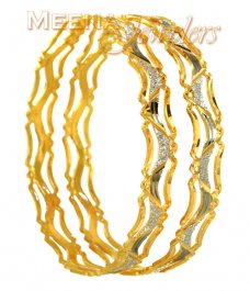 22Kt Gold Black Rhodium Ladies Bangles