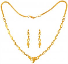 22K Gold Necklace Set ( Light Sets )