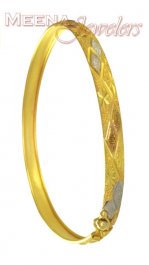 Gold TwoTone Baby Bangle ( Baby Bangles )