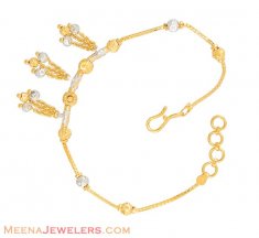 Two Tone Bracelet with Charms