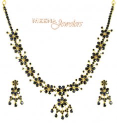 Sapphire Designer Necklace Set ( Sapphire Necklace Sets )