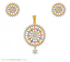 22kt Gold Fancy Pendant Set ( Fancy Pendant Set )