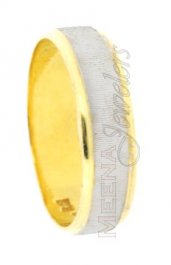 18Kt Gold Wedding band 2 Tone ( Wedding Bands )