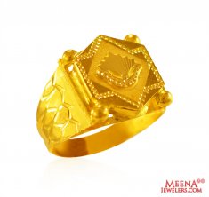 22 Karat Gold Mens Ring