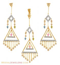 22kt Gold Fancy Pendant Set ( Fancy Pendant Set )