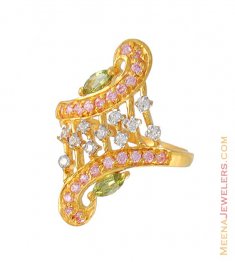 Ladies Ring With Star Signity