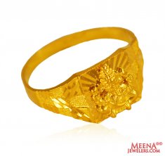 Lord Ganesh Mens Ring 22k gold