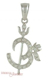 11K Om Pendant with Trishul ( Om Pendants )