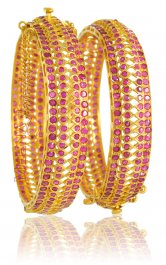 22Kt Gold Bangles with Ruby