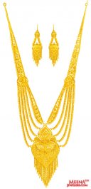 22k Yellow Gold  Necklace Set
