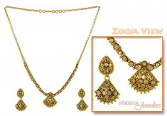 22Kt Gold Antique Necklace Set