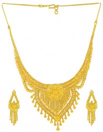 Gold Filigree Necklace Set
