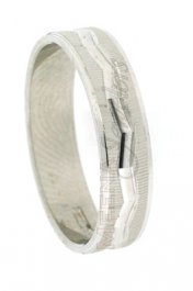 18Kt White Gold Designer Wedding Band ( Wedding Bands )