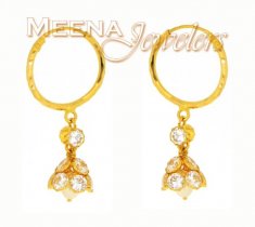 22Kt  Gold Hoop Earrings ( Hoop Earrings )
