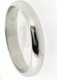 18 Kt White Gold Wedding Band