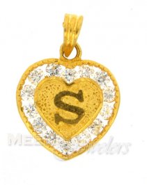 22Kt  Gold Pendant with Initial(S)