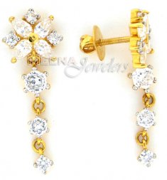 22 Kt Gold Signity Earring ( Signity Earrings )