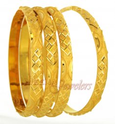 22Kt Gold Handmade Bangles ( Gold Bangles )