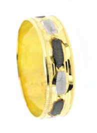 18kt Gold Ring with Black Rhodium Finish ( Wedding Bands )