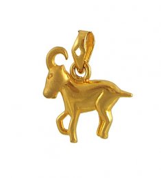 22Kt Gold Aries Pendant ( Zodiac Gold Pendants )