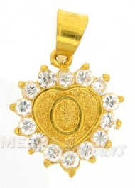 22Kt  Gold Pendant with Initial(O)