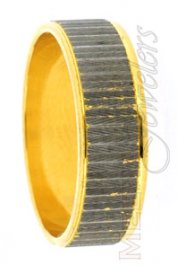 18kt Gold Ring with Black Rhodium Finish