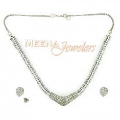 18Kt White Gold Necklace Set