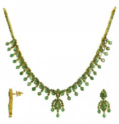 Designer Emerald Necklace Set ( Emerald Necklace Sets )