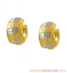 22k 2 Tone Clip on Earrings